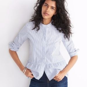 Madewell Lakeside Peplum Shirt Button Down Size XS